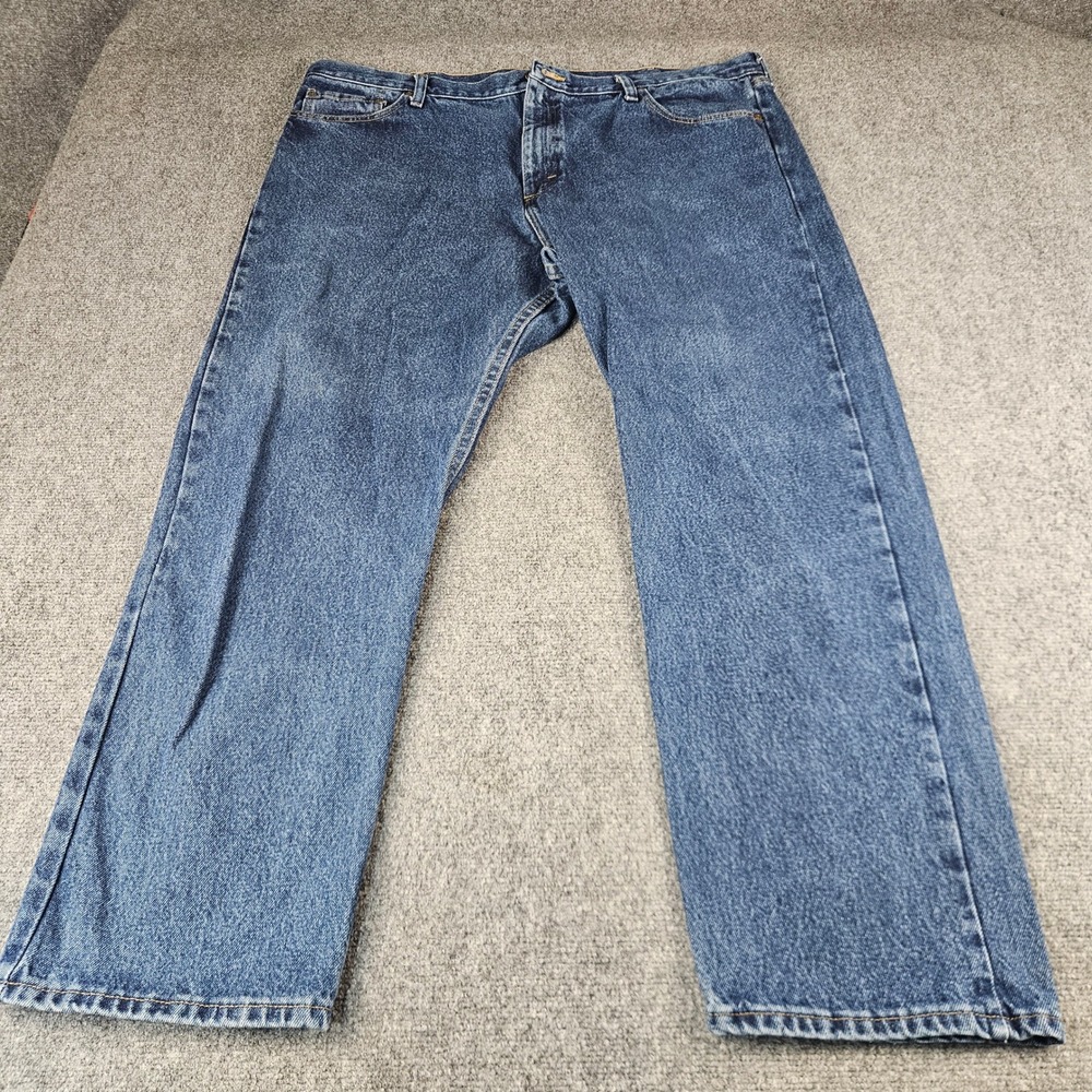 Wrangler Premium Quality Relaxed Fit Jeans Mens 42x30‎ Blue Denim 9760WDR